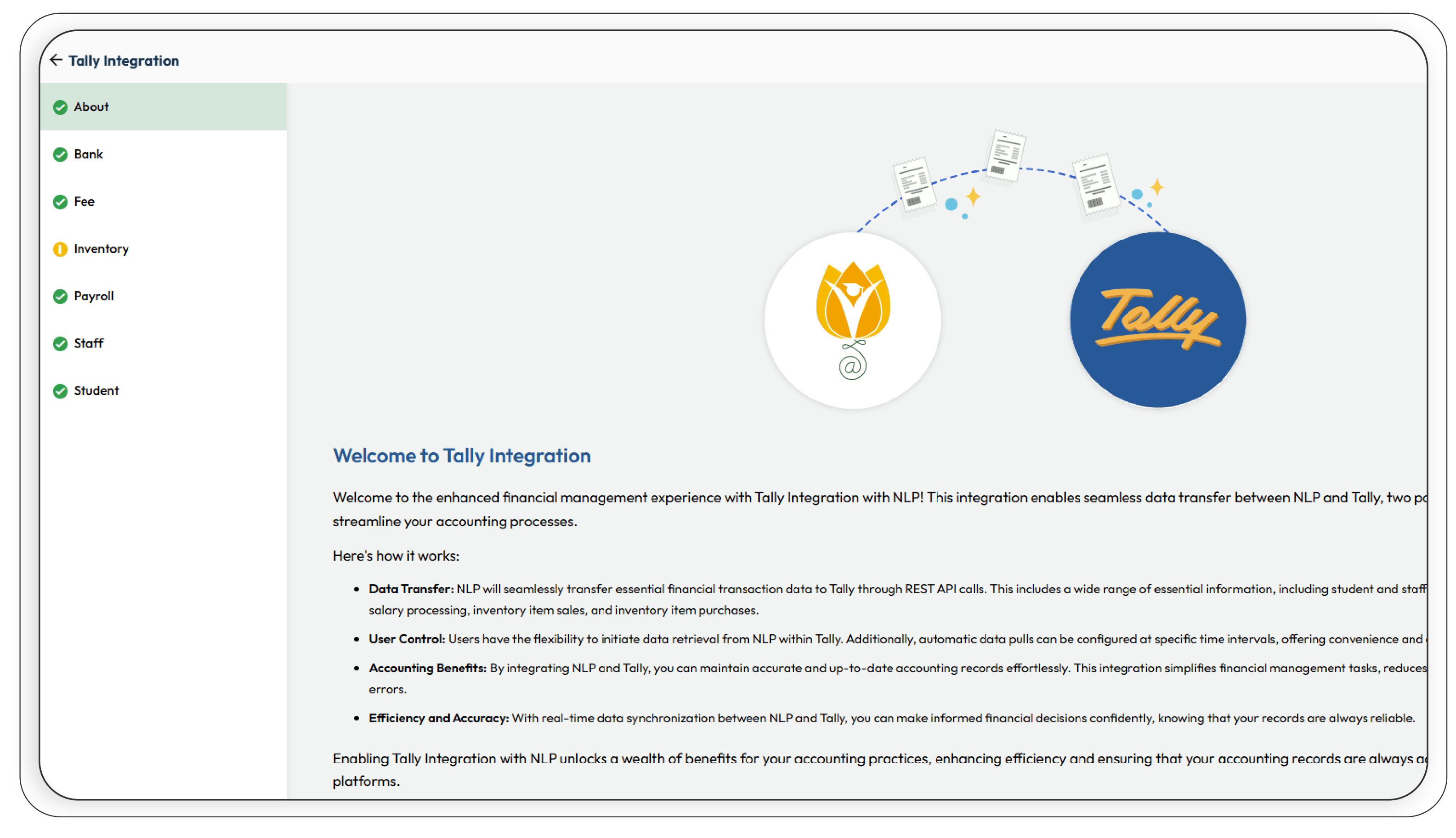 Tally Integration